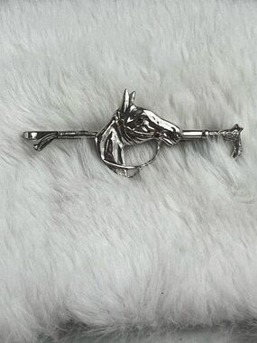 Vintage Sterling Equestrian Tie Bar
